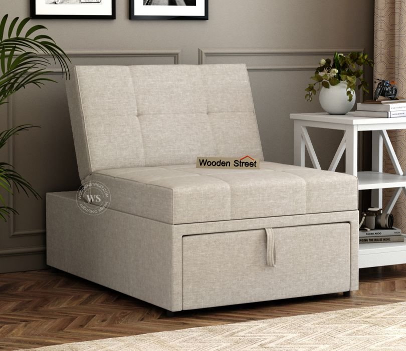 Bellerza Multi Functional Single Seater Fold-able Fabric Sofa Cum Bed