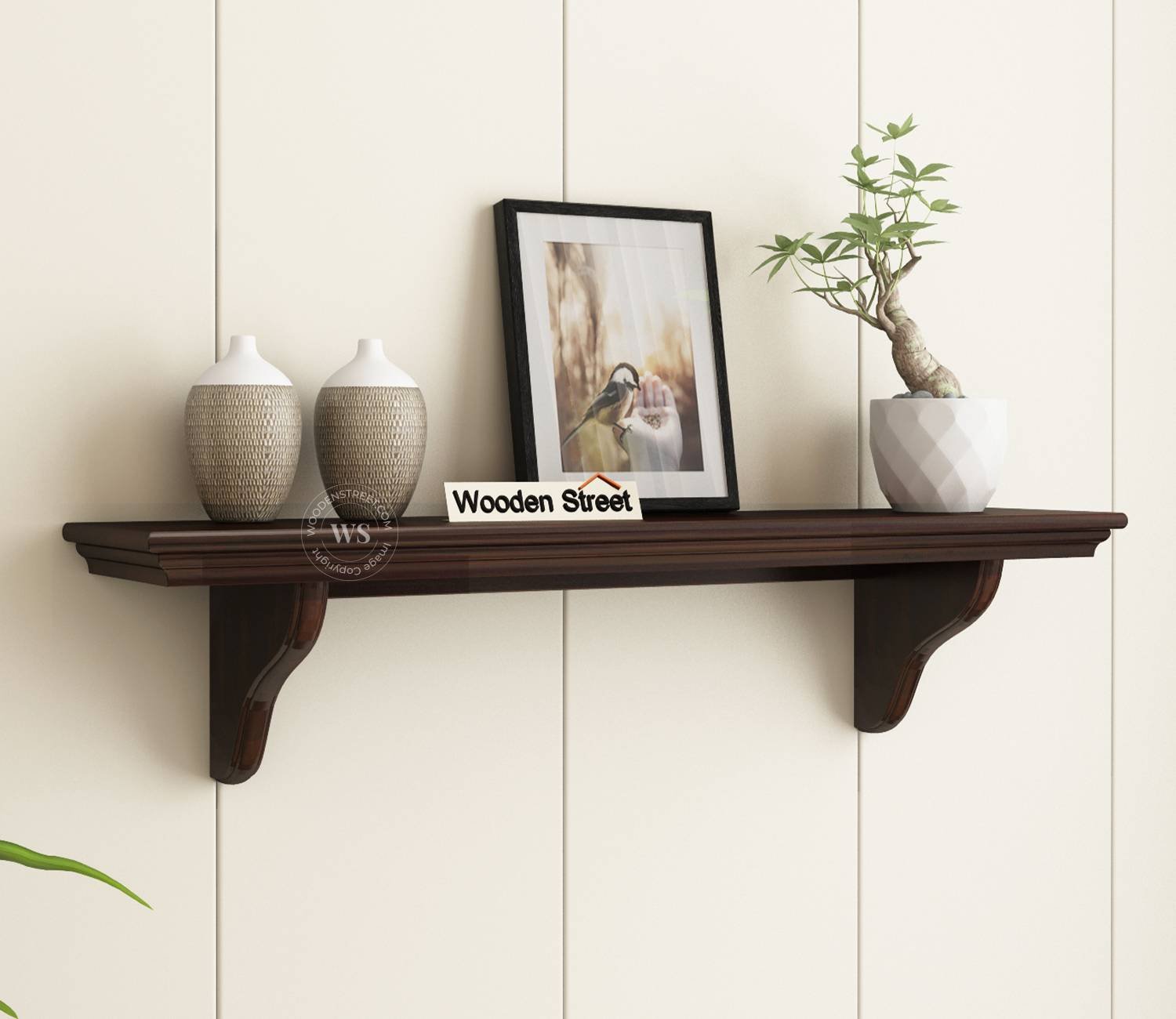 Keller Wall Shelves (Walnut Finish)