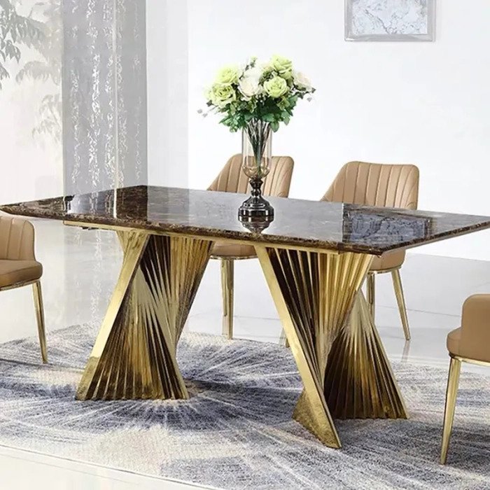 Aspen Glass Top Dining Table