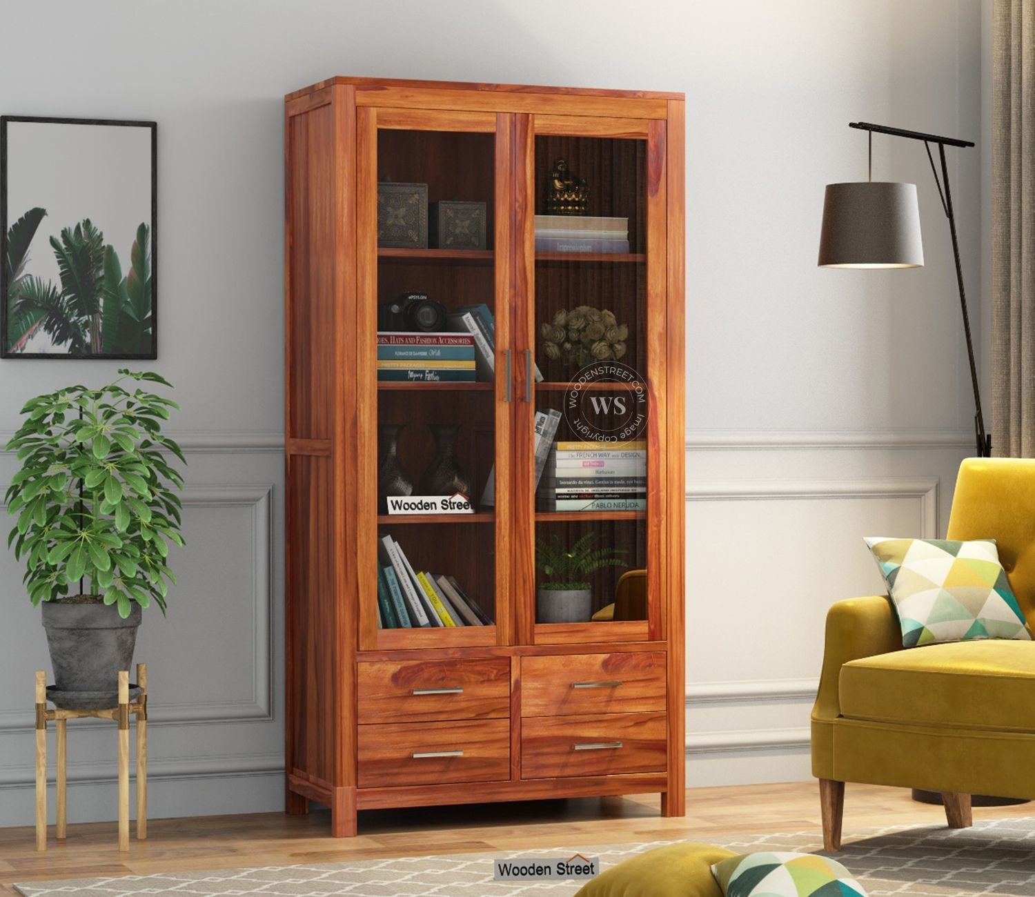 Portus Bookshelf (Honey Finish)