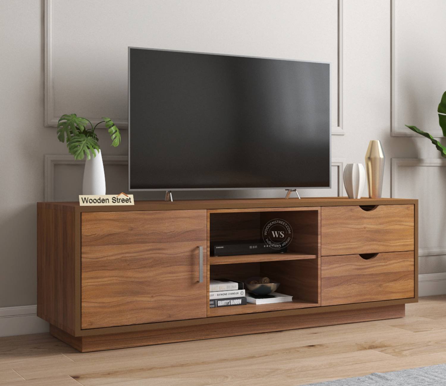 Harvey Tv Unit (Exotic Teak Finish)