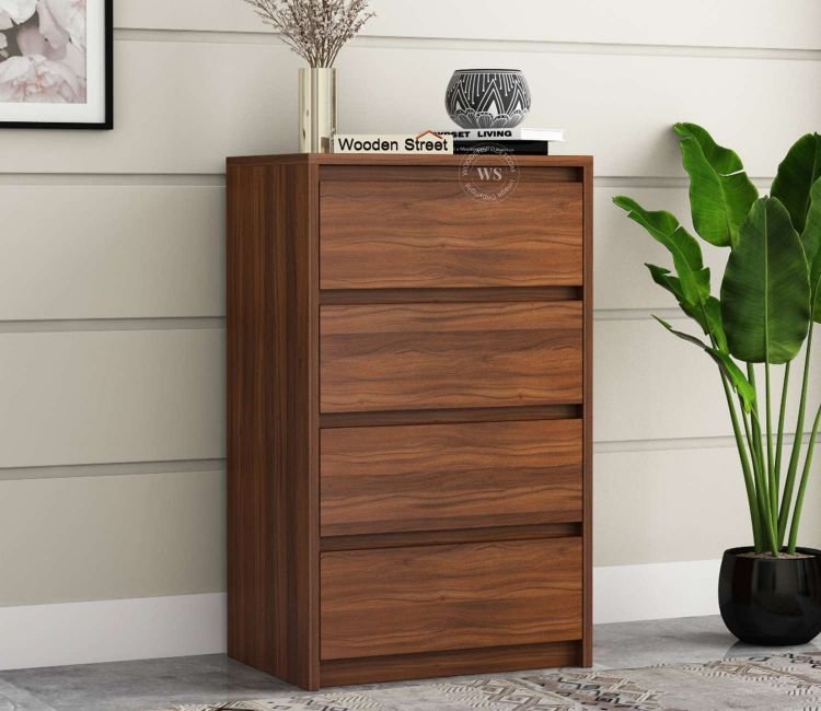 Mistle 4-Drawer Wooden Chest Of Drawers (Exotic Teak Finish)